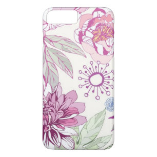 Mönster med rosa blommor