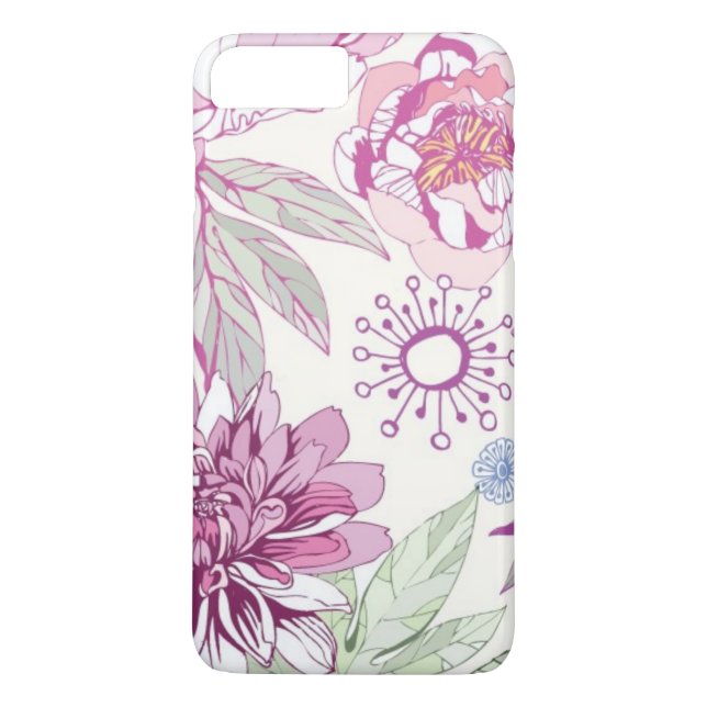 Mönster med rosa blommor Case-Mate iPhone skal (Baksida)
