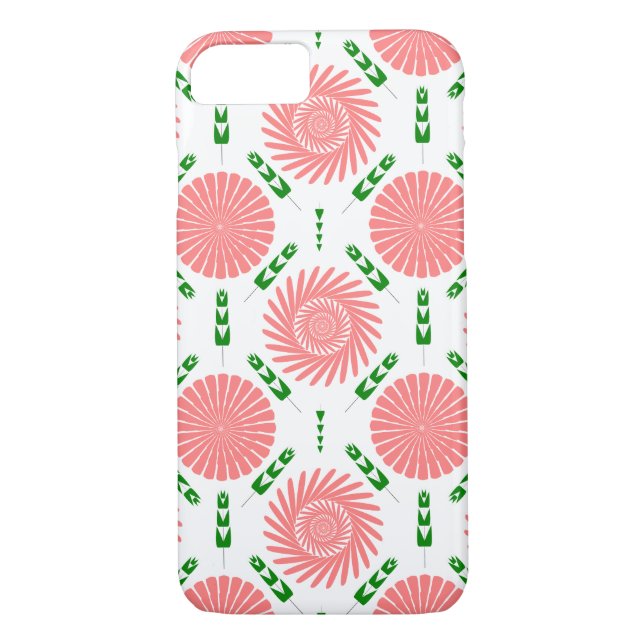 mönster med rosa blommor Case-Mate iPhone skal (Baksida)