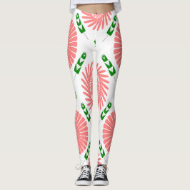 mönster med rosa blommor leggings