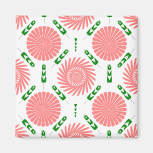 mönster med rosa blommor magnet