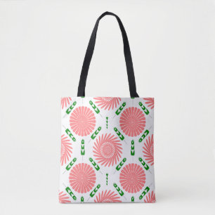 mönster med rosa blommor tygkasse
