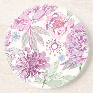 Mönster med rosa blommor underlägg
