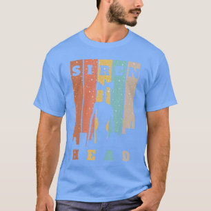 Monster med sirener för huvuden över stad Horror f T Shirt