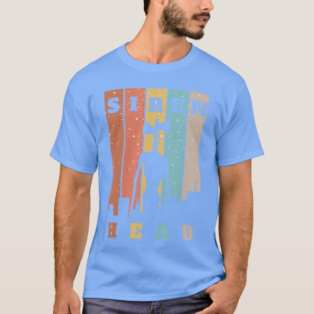 Monster med sirener för huvuden över stad Horror f T Shirt (Framsida)