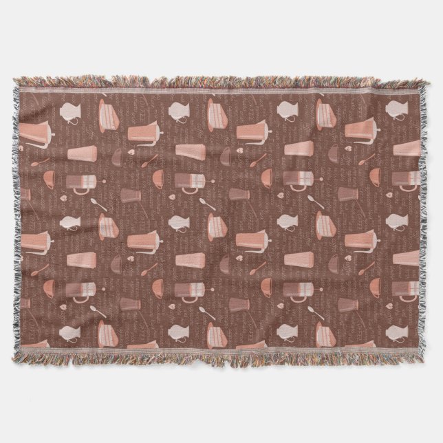 Mönster med släkta inslag för kaffe mysfilt (Framsidan)