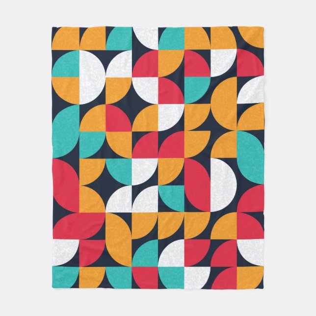 Mönster med slumpmässiga trianglar av färgad Gener Fleecefilt (Framsidan)