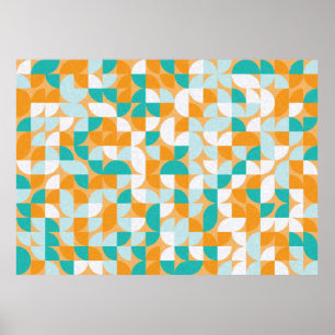 Mönster med slumpmässiga trianglar av färgad Gener Poster