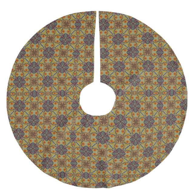 Mönster med småstenar julgransmatta borstad polyester (Framsidan)