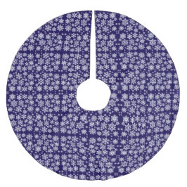 Mönster med snöflingor julgransmatta borstad polyester