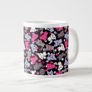 mönster med söta kawaiidoodle-katter 3 jumbo mugg