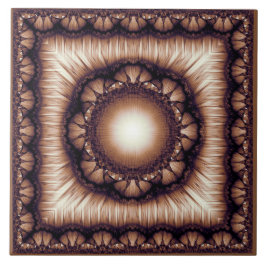 Mönster med stor blommigt i ramform kakelplatta