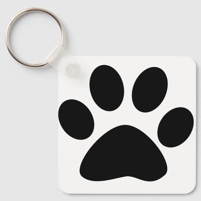 Mönster med tassavtryck Julpresent till hundmamma Nyckelring (Framsida)