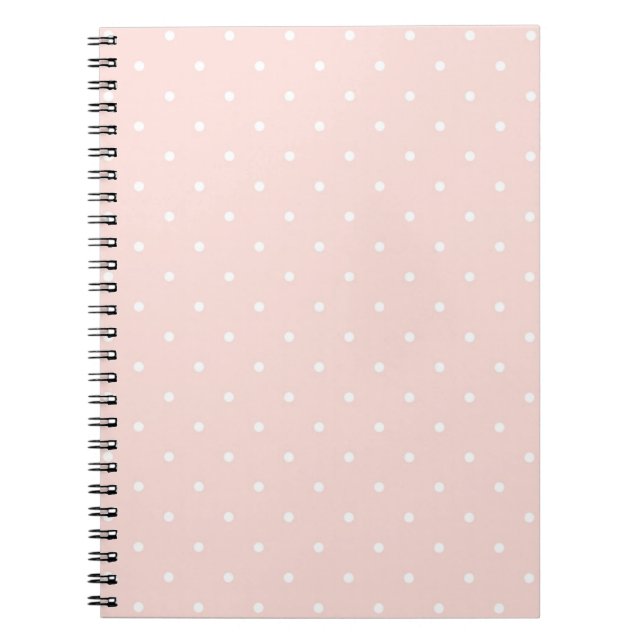 Mönster med vitpolka dots anteckningsbok (Framsidan)