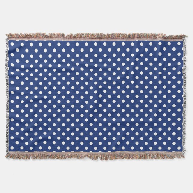 Mönster med vitpolka dots filt (Framsidan)