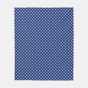 Mönster med vitpolka dots fleecefilt