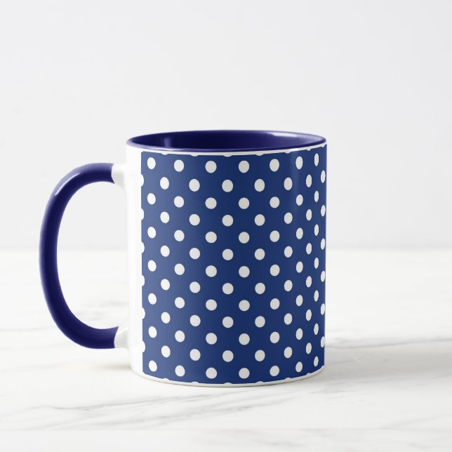 Mönster med vitpolka dots mugg (Vänster)