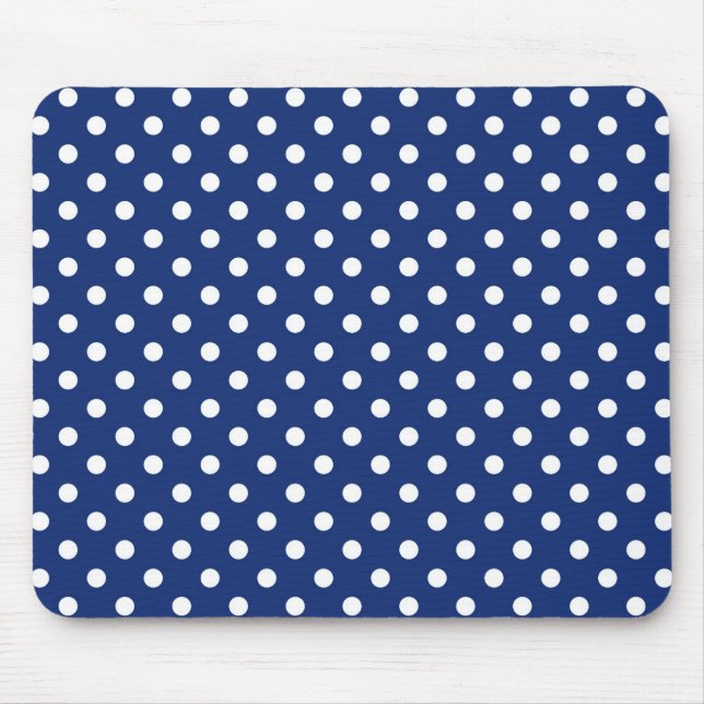 Mönster med vitpolka dots musmatta (Framsidan)