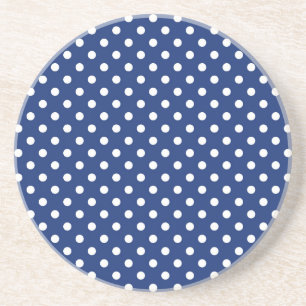 Mönster med vitpolka dots underlägg sandsten