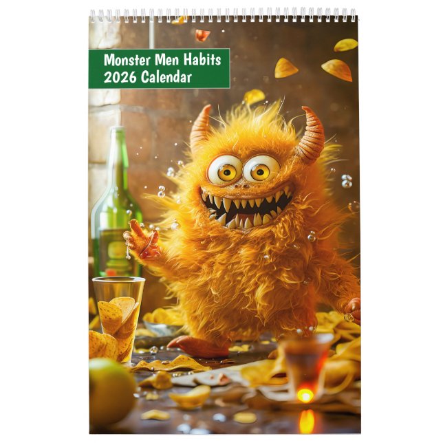 Monster Men Habits – 2026 Kalender (Omslag)