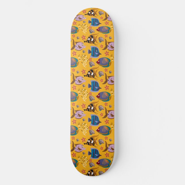 mönster mini skateboard bräda 18,5 cm (Framsida)