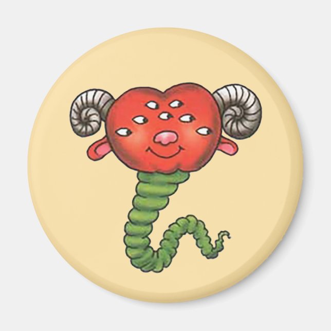 Monster mit rotem Kopf Magnet (Framsidan)