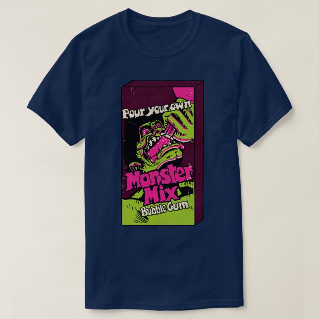 Monster Mix 70 s Candy Bubble Gum T Shirt (Design framsida)