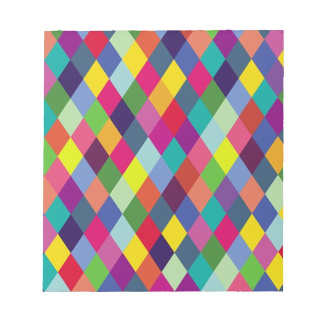 Mönster Mode Colorful-Modern vår hipster Anteckningsblock (Framsida)