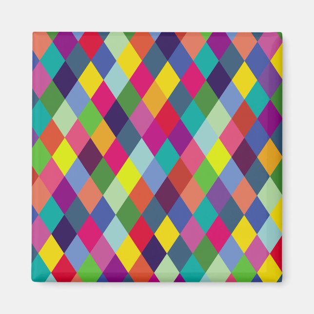 Mönster Mode Colorful-Modern vår hipster Magnet (Framsidan)