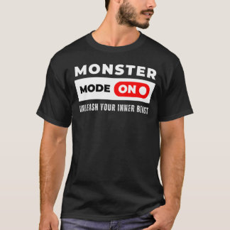Monster Mode På, Motivations T-shirt för Gymmet