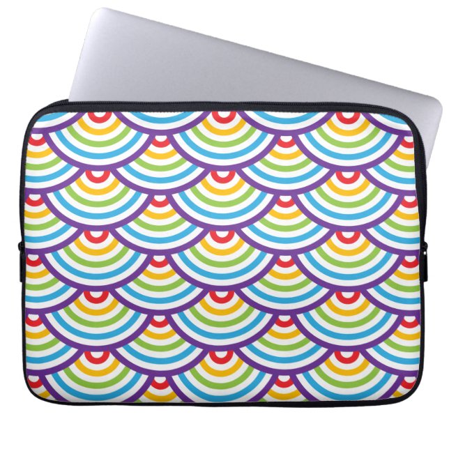 Mönster Modern Snyggt Geometric Vintage Laptop Fodral (Framsidan)
