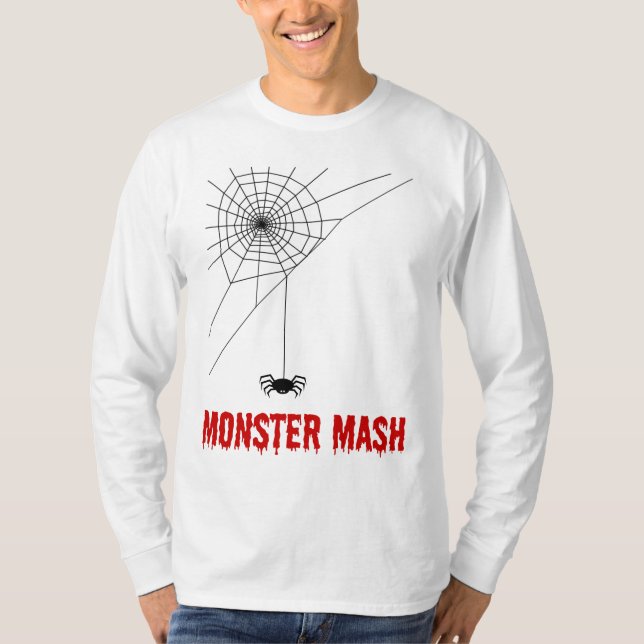 Monster mosar den Halloween spindelnätet T Shirt (Framsida)