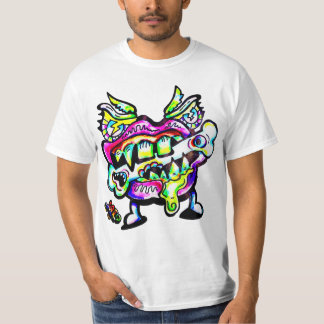 Monster Mouth Chomp M13 Färg Graphic Art T-shirt
