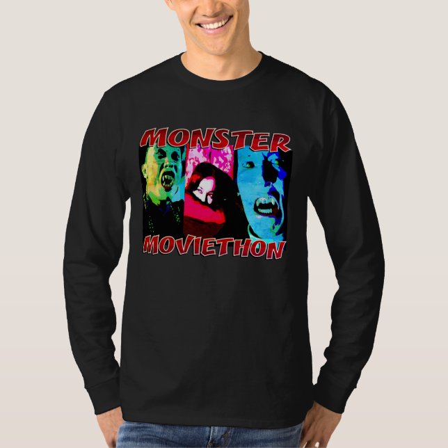 Monster Moviethon Vampire Triptych 2 T Shirt (Framsida)