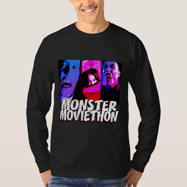 Monster Moviethon Vampire Triptych T Shirt (Framsida)