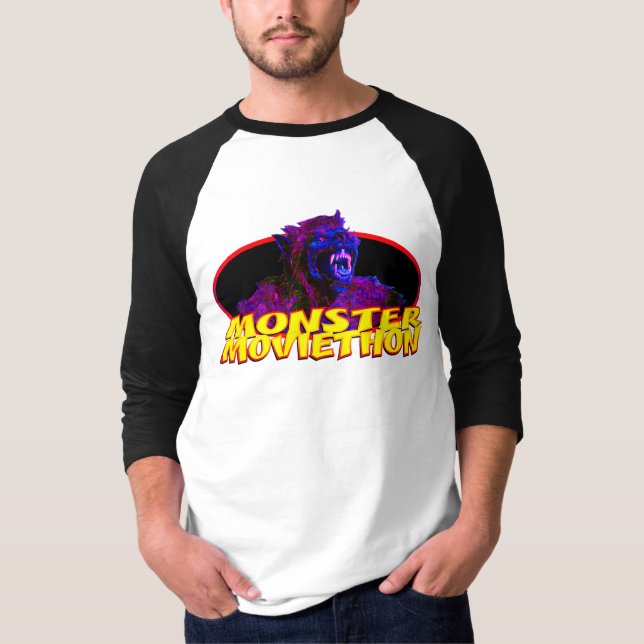 Monster Moviethon Werevargs Vild Färg T Shirt (Framsida)