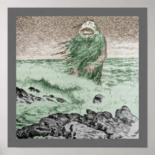 Monster Nokken går ut ur Vatten Poster