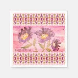 Mönster och Blommigt Pappersservett