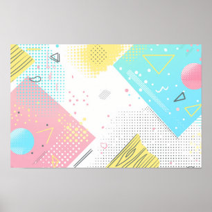 Mönster och geometriska former, bakgrund poster