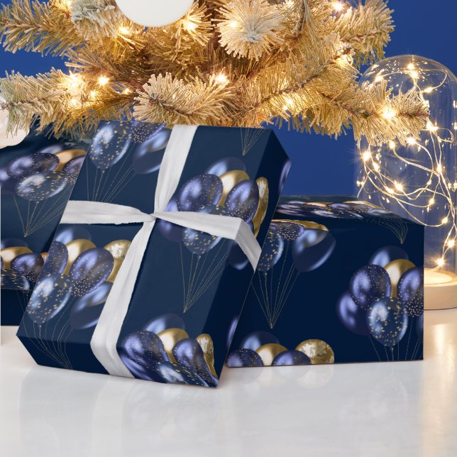 Mönster och Guld-ballonger Presentpapper (Helgdagar)