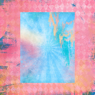 Mönster och målar blått Sol Burst-skrapbok Papper