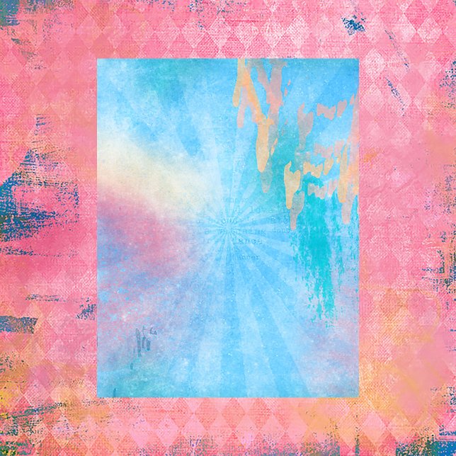 Mönster och målar blått Sol Burst-skrapbok Papper (Skapare uppladdad)