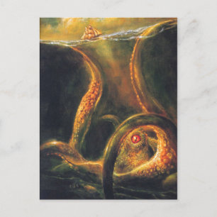 Monster Octopus Vykort