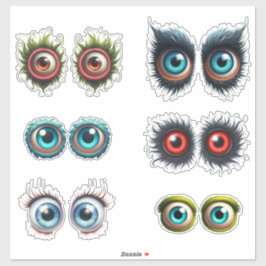 Monster Öga set Anpassningsbar-cut Vinyl Sticker Klistermärken