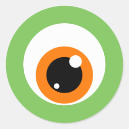 Monster Öga Stickers Runt Klistermärke