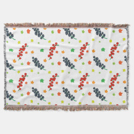 Mönster om bär, bergsbär, blåbär, frukt filt