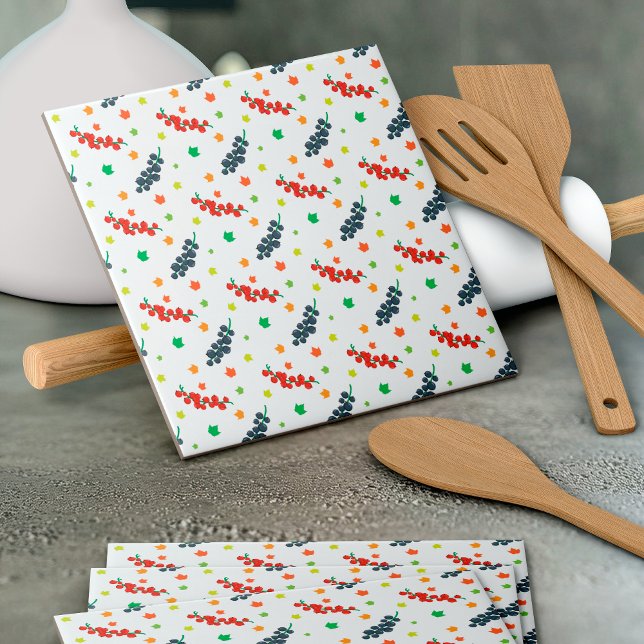 Mönster om bär, bergsbär, blåbär, frukt kakelplatta (Skapare uppladdad)