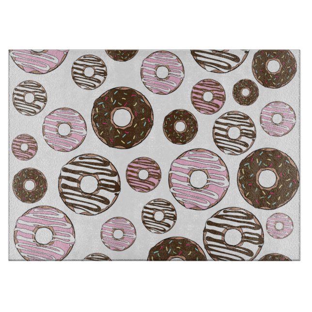 Mönster om Donuts, Rosa Donuts, brun Donuts (Framsidan)