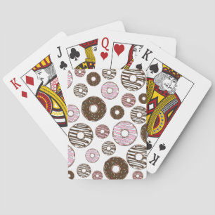 Mönster om Donuts, Rosa Donuts, brun Donuts Casinokort