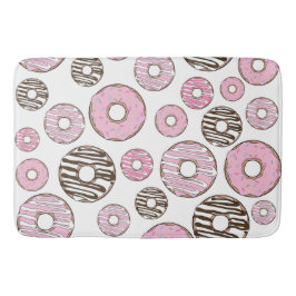 Mönster om Donuts, Rosa Donuts, vita Donuts Badrumsmatta